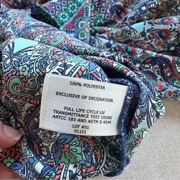 Coolibar printed tunic dress. Small. Multicolor. UPF 50+ - Picture 5 of 9